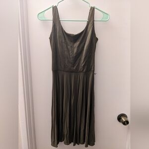 XS Cache olive green dress